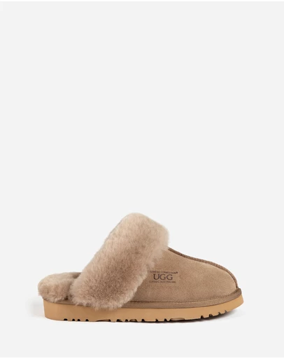 Ozwear Connection Uggs - Ugg Slippers Premium Australia Sheepskin Unisex Scuffette Suede