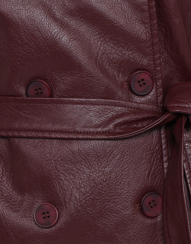 Petal & Pup - Vita Faux Leather Jacket - Burgundy