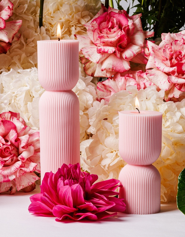 XRJ Celebrations - Spice Midi Candle Pastel Pink