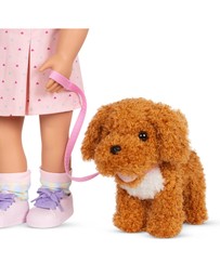 Our Generation - 6" Standing Poodle Plush Pup with  Carrier