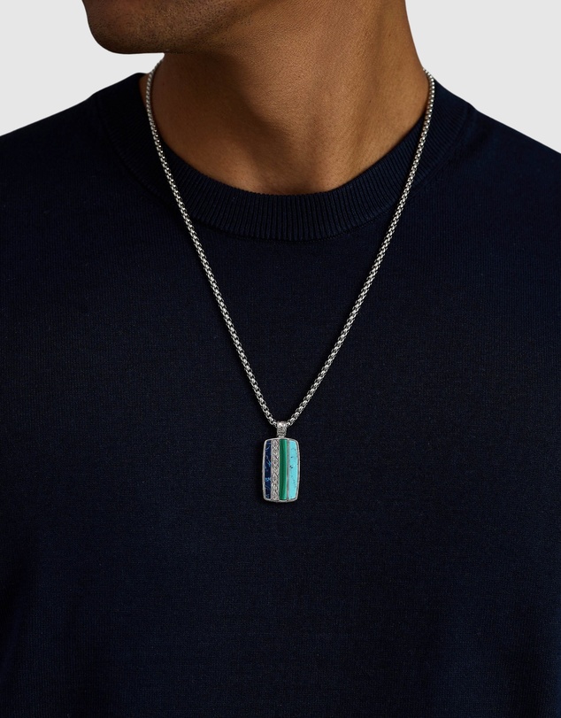 Nialaya Jewellery - Trinity Pendant Necklace in Silver