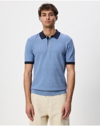 Scotch & Soda - Knitted Tone On Tone Striped Regular Fit Polo