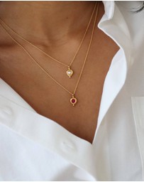 Ottoman Hands - July Birthstone Pendant Necklace