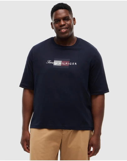 Tommy Hilfiger - Big & Tall Plus Flag Graphic Jersey T-Shirt