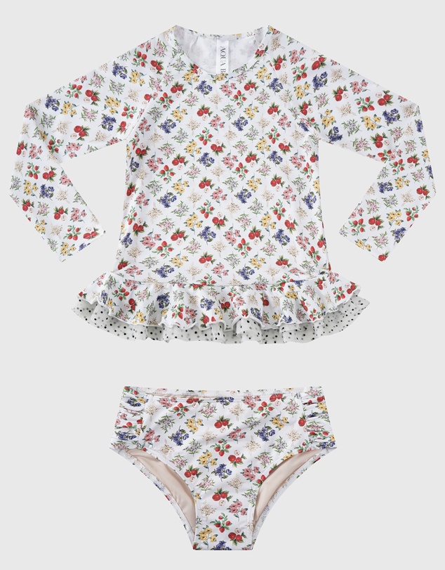 Aqua Blu Kids - Petit Four Long Sleeve Rash Vest Set - Kids