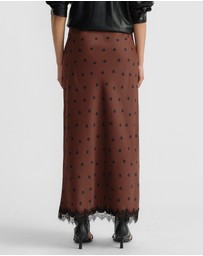 Decjuba - Penny Lace Trim Maxi Skirt