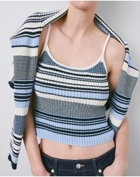 M.N.G - Striped Knitted Fitted Top