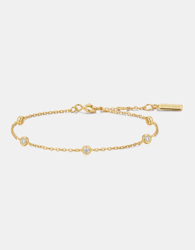 Ania Haie - Ania Haie Gold Classic Bezel-Set Station Bracelet