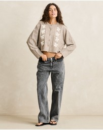 Rhythm - Blanca Floral Crop Cardigan