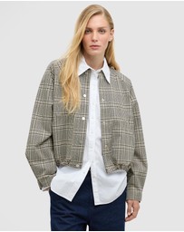 Barbour - Leyburn Check Showerproof Bomber Jacket