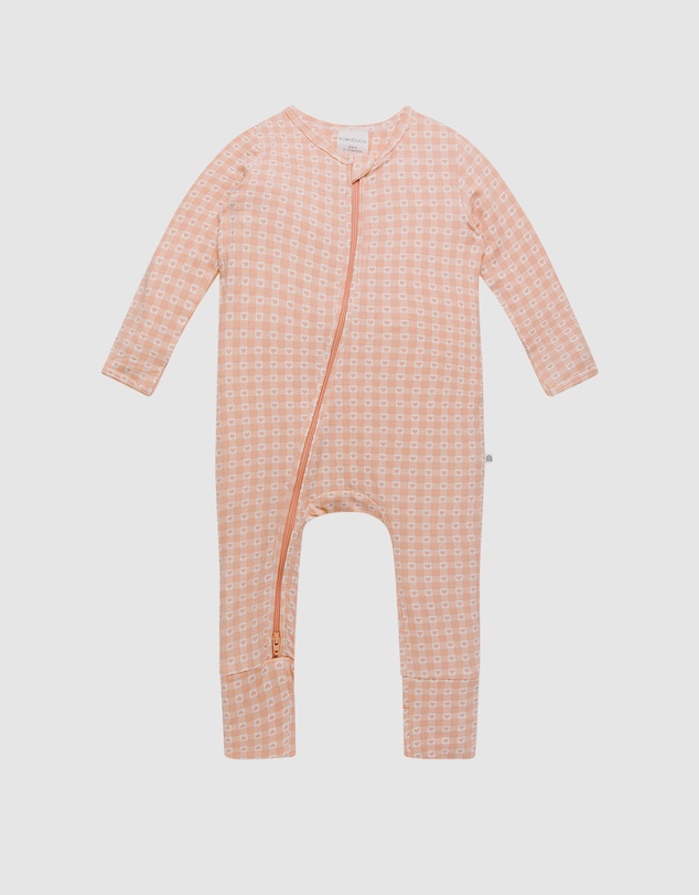 Kynd Baby - Day Or Night Onesie in Heart Gingham