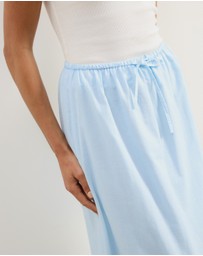 Atmos&Here - Cora Embroidered Midi Skirt