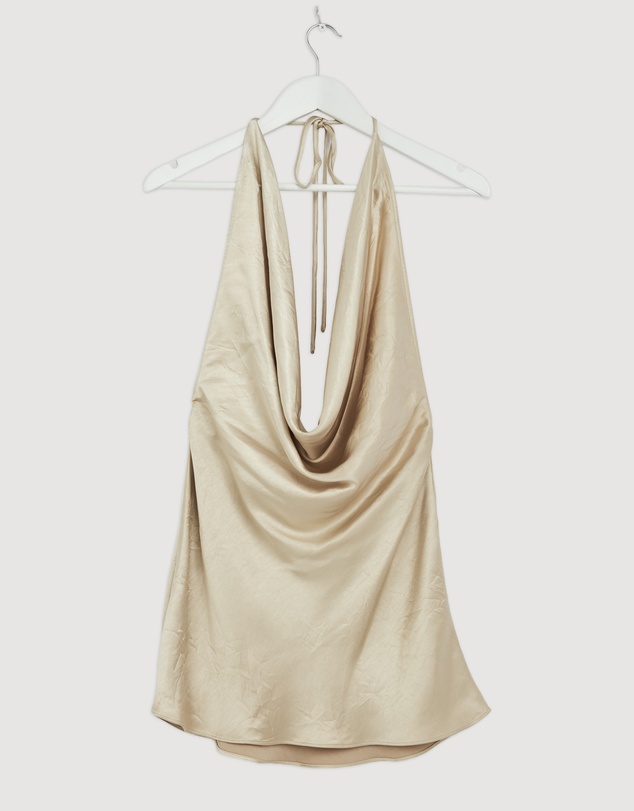 Revibe - Repaired Shona Joy Andie Low Cowl Mini Dress - AU 8