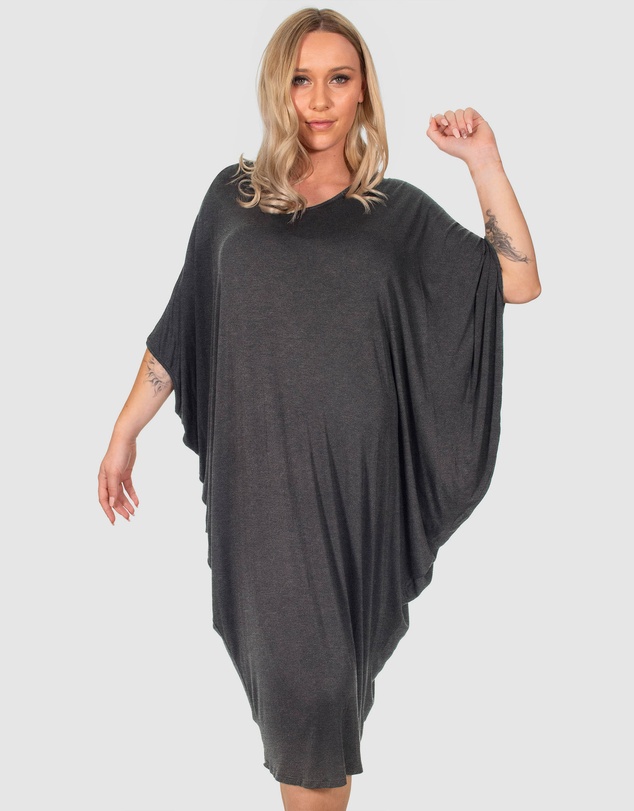 B Free Intimate Apparel - Maternity Bamboo V Neck Draped Dress