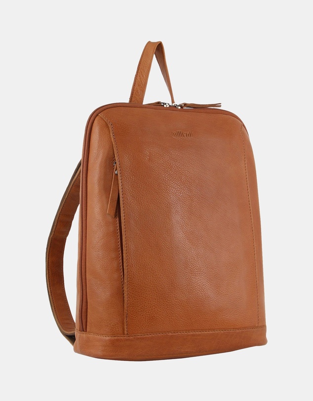Milleni - Milleni Ladies Nappa Leather Twin Zip Backpack