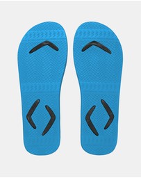Boomerangz Footwear - Men's Black/Blue Thongs with arch support and 2 x interchangeable straps