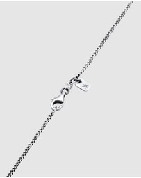 Kuzzoi - ICONIC EXCLUSIVE - Classic Curb Chain Necklace in Oxidised 925 Sterling Silver