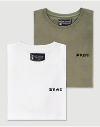 DVNT - 2-Pack Saxon Embroidery Tee