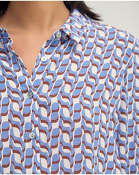 Oxford - Poppy Geo Print Shirt