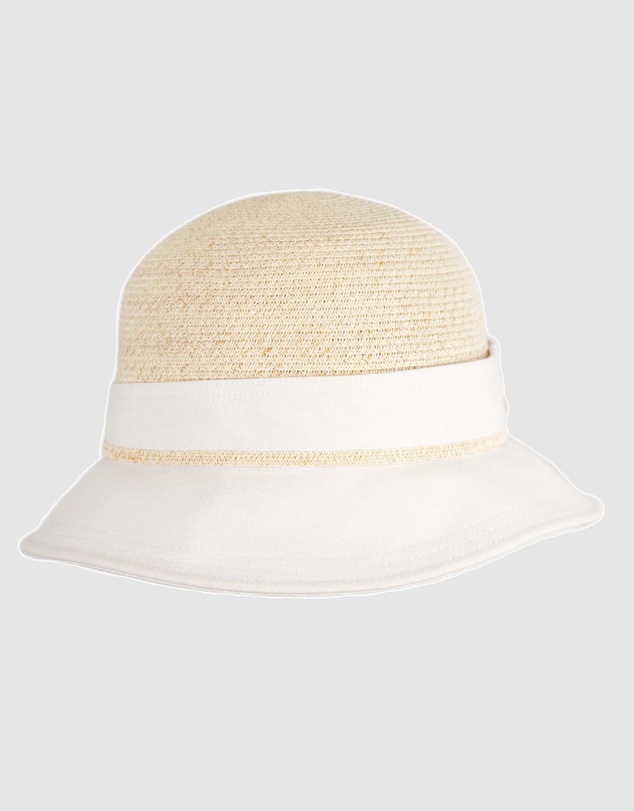 Max Alexander - Straw White Summer Beach Sun Hat