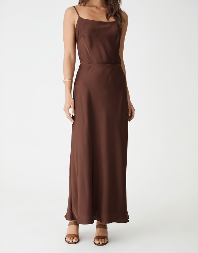 Forcast - Lindsay Bias Satin Skirt