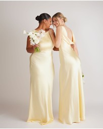 Six Stories - Cowl Back Satin Bridesmaid Dress
