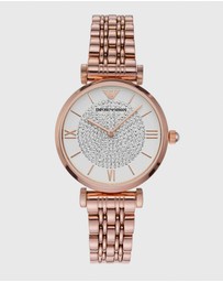 Emporio Armani - Rose Gold Tone Analogue Watch