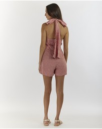 Amelius - Adele Gingham Halter Playsuit