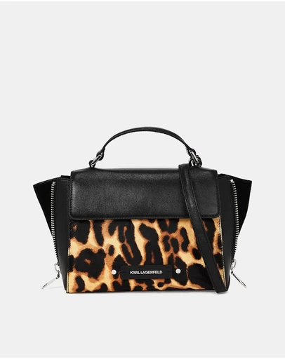 Karl Lagerfeld - K/Hardware Small Leopard Top-Handle Bag