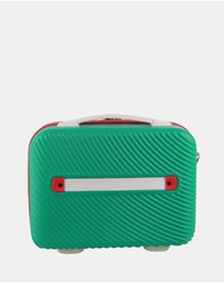 GAP - GAP Stripe Large Hard Shell with Mini Beauty Case Set + Leather Tag