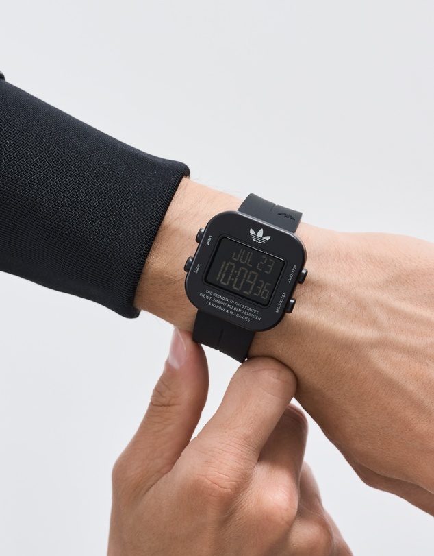 adidas Originals - Adaptik One 38mm Black Silicone Strap Watch