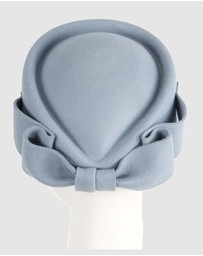 Max Alexander - Felt Light Blue Pillbox Hat