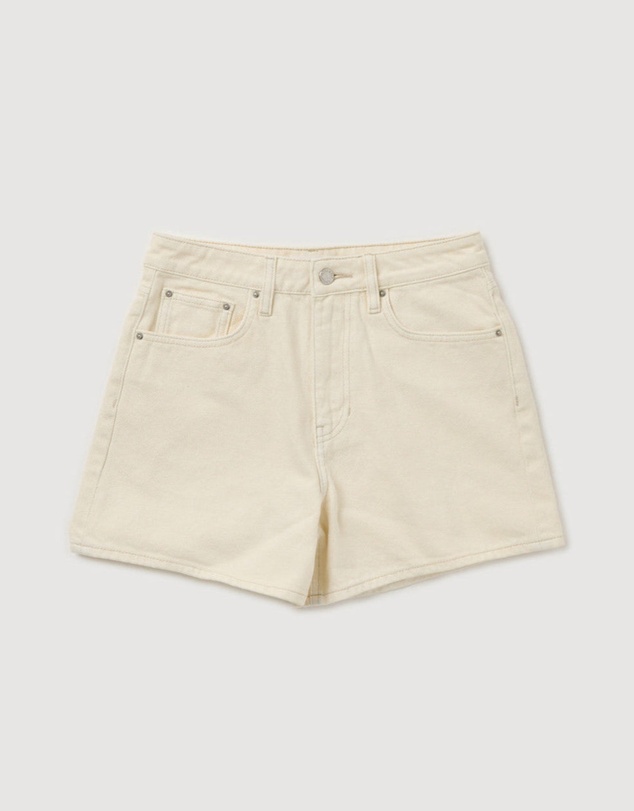 Revibe - Repaired Assembly Label Cotton Denim Short