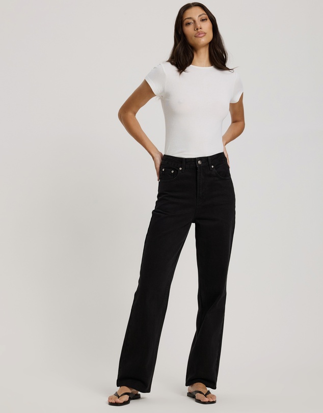 Atmos&Here - Mary Mid Rise Straight Leg Jeans