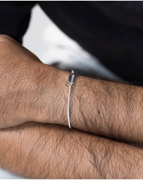 Kuzzoi - ICONIC EXCLUSIVE - Bracelet Men Curb Chain Basic Trend Fine in 925 Sterling Silver
