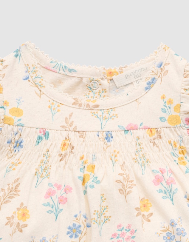 Purebaby - Shirred Romper-Kids-Babies