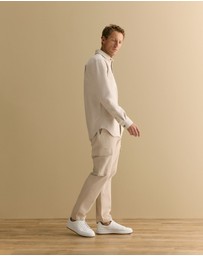 Trenery - Cotton Twill Cargo Pant in Fawn