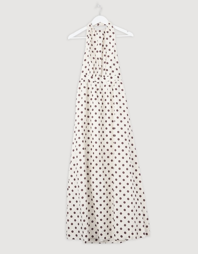 Revibe - Repaired AERE Tali Linen Cross Back Midi Dress - AU 6