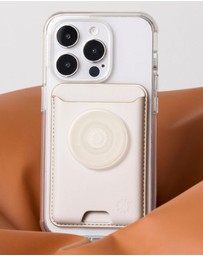 PopSockets - PopWallet+ MagSafe Softgoods Phone Wallet Card Holder+ Magnetic Adapter Ring