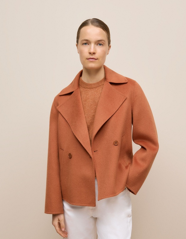 Trenery - Double Faced Wool Peacoat in Sierra
