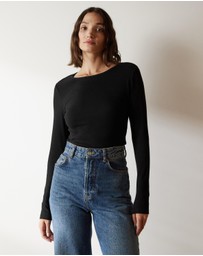 Atmos&Here - Organic Cotton Ribbed Long Sleeve Top