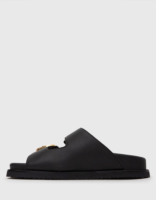 Betts - Wider Fit Hush Leather Buckle Slides