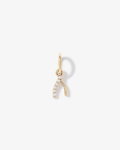 Michael Hill - Wishbone Micro Pendant with Cubic Zirconia in 10kt Yellow Gold