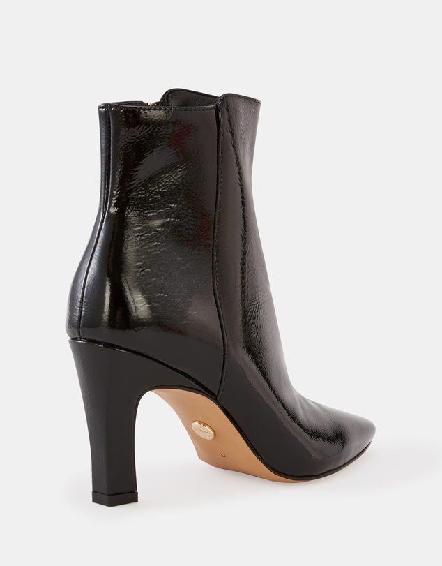 Wittner - Loz Crinkle Patent Leather Ankle Boots
