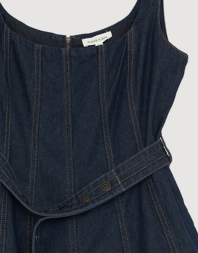 Revibe - Repaired Shona Joy Rita Belted Mini Dress - AU 12