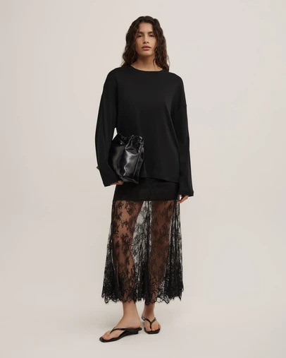 Witchery - Lace Panel Maxi Skirt