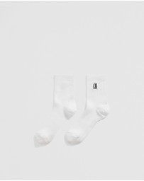 Country Road - Rib Quarter Crew Sock