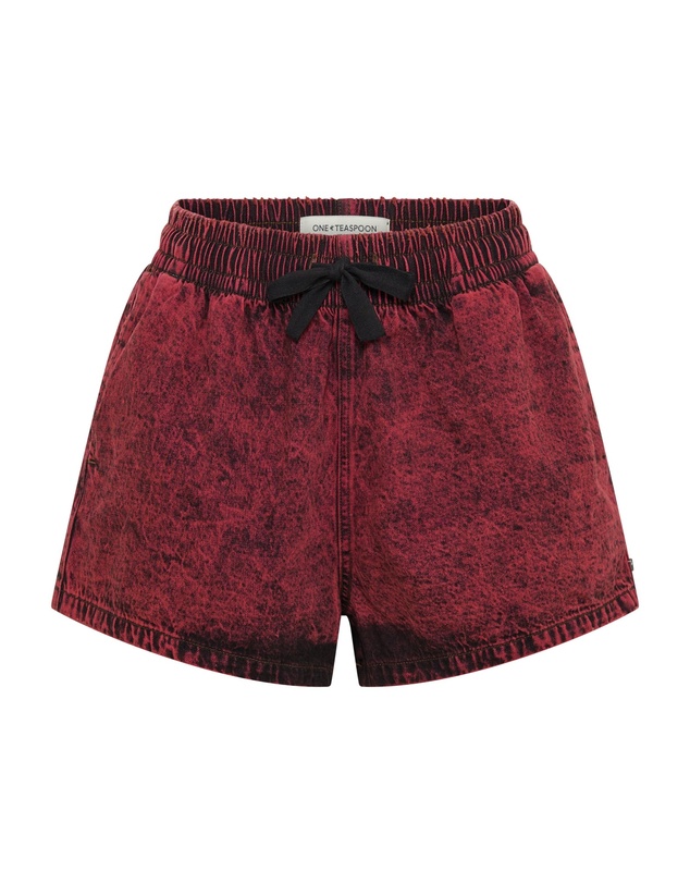 ONE TEASPOON - Black Heart Denim Boxer Shorts