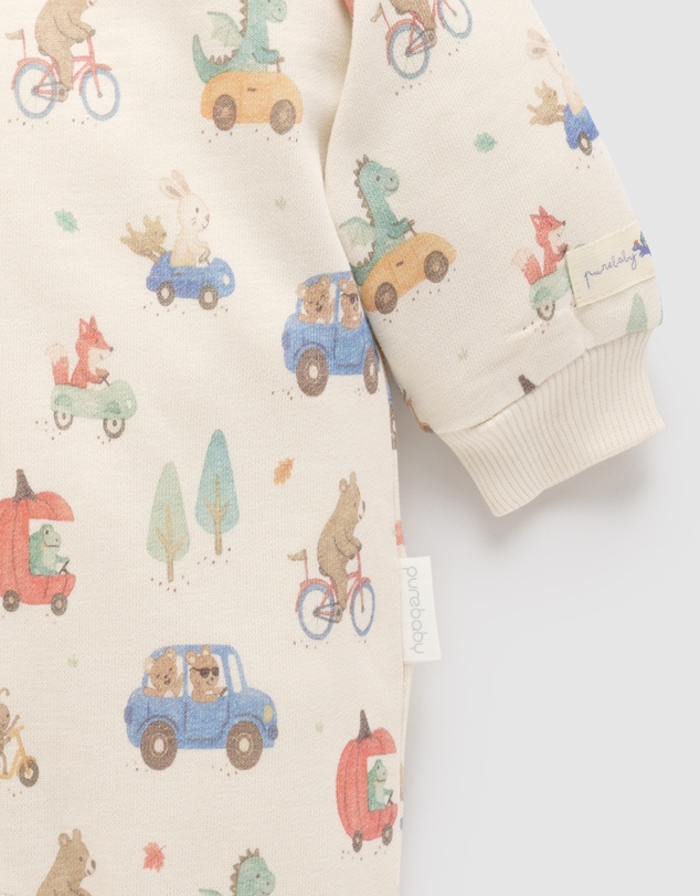 Purebaby - Fleecy Track Growsuit -Kids-Babies