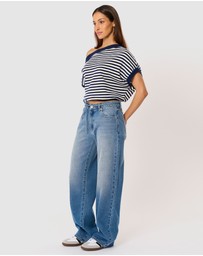 Abrand - 99 Baggy Worn Tie Jeans